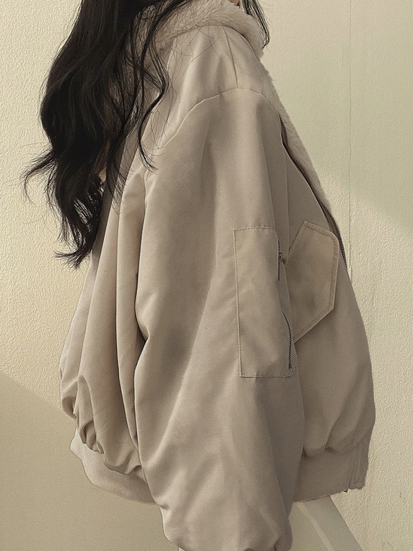 Reversible Oversize Fleece Hooded Jacket-2