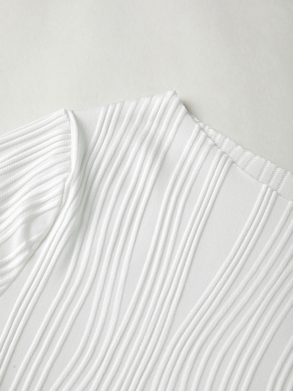 Textured Stripe Long Sleeve Tee-7