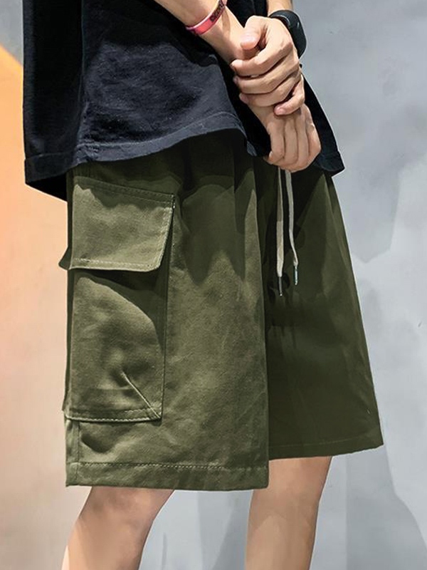 Men's Casual Loose Cargo Shorts-1